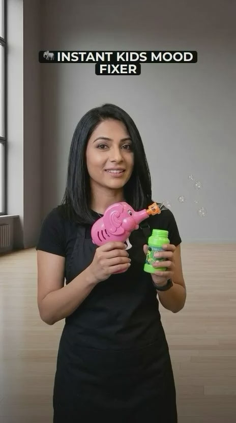 Bubble Gun Toy with Bubble Solution 🎀✨